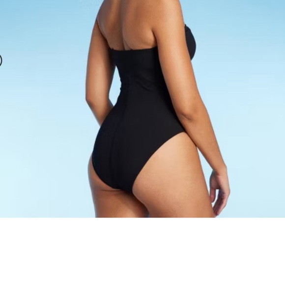 Women's Shirred Ribbed Bandeau Cheeky
One Piece Swimsuit - Shade & Shore - Picture 2 of 4